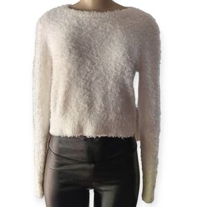 H&M Divided White Textured Sweater